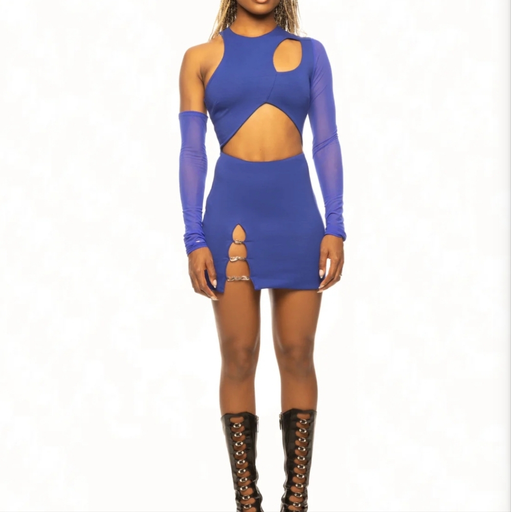 Saturdazed futura dress-ultramarine